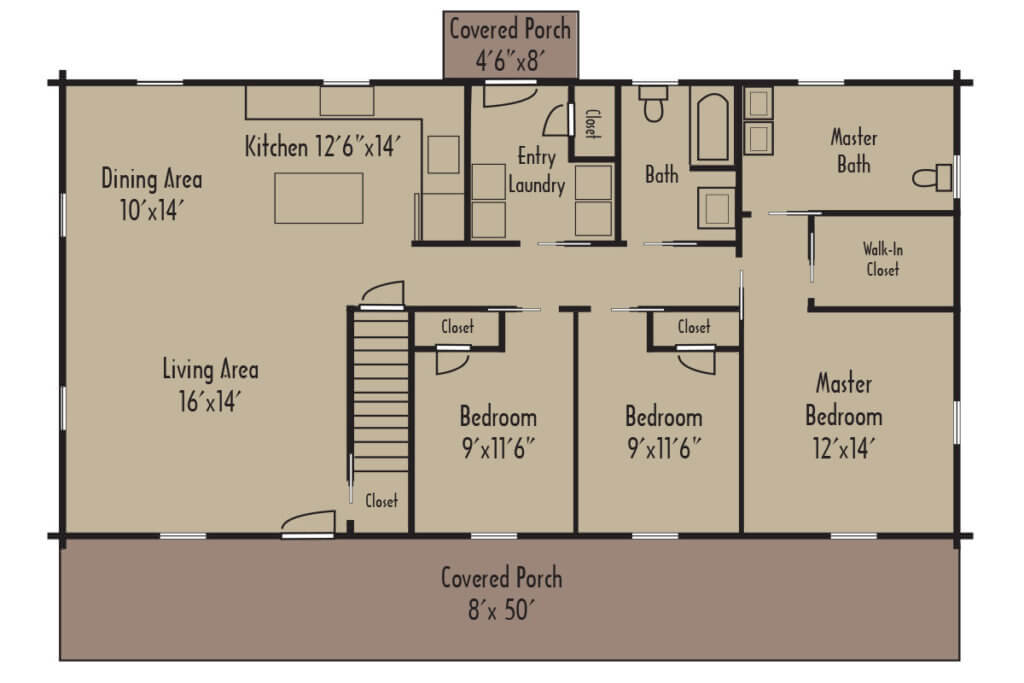 Ammonoosuc FloorPlan - Coventry Log Homes