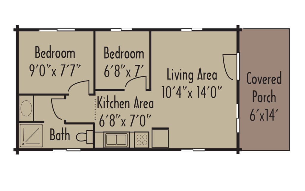 Cabin Creekside 1stFloor Cabin Creekside 1stFloor - Coventry Log Homes