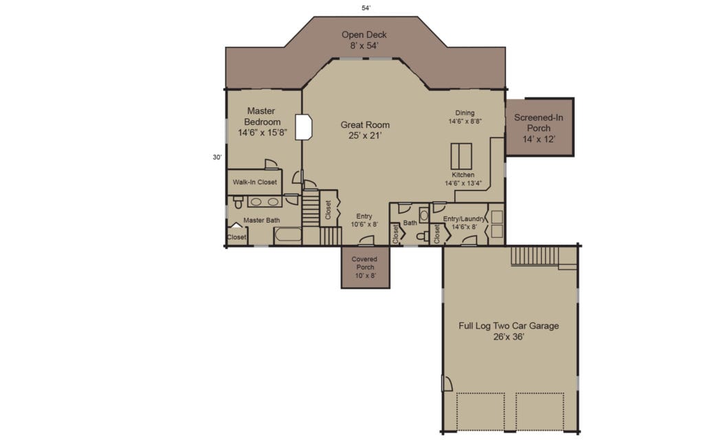 Craftsman Bayview 1stFloorH - Coventry Log Homes