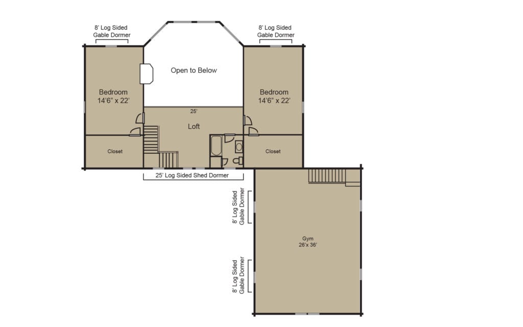 Craftsman Bayview 2ndFloorH - Coventry Log Homes