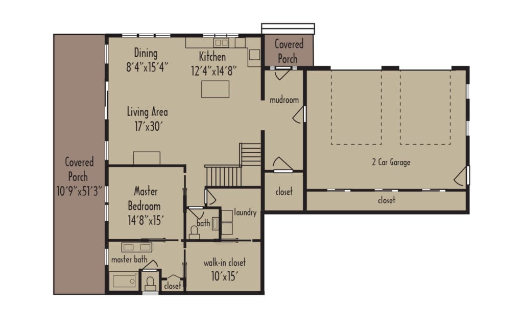 Craftsman Boulder 1stFloorH - Coventry Log Homes