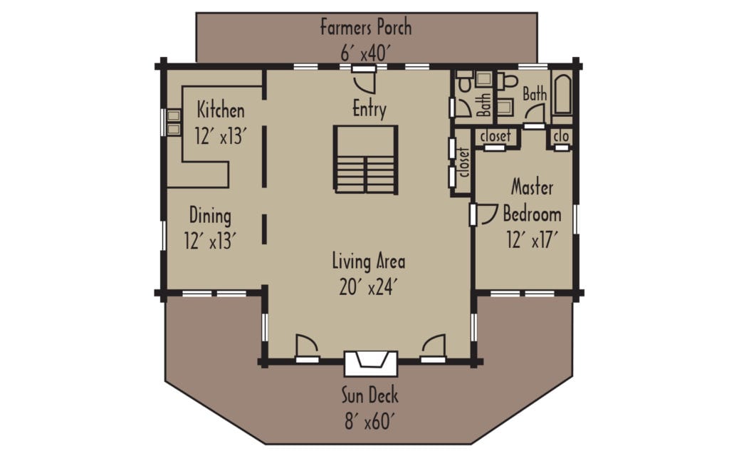 Craftsman Brentwood 1stFloorH Craftsman Brentwood 1stFloorH - Coventry Log Homes