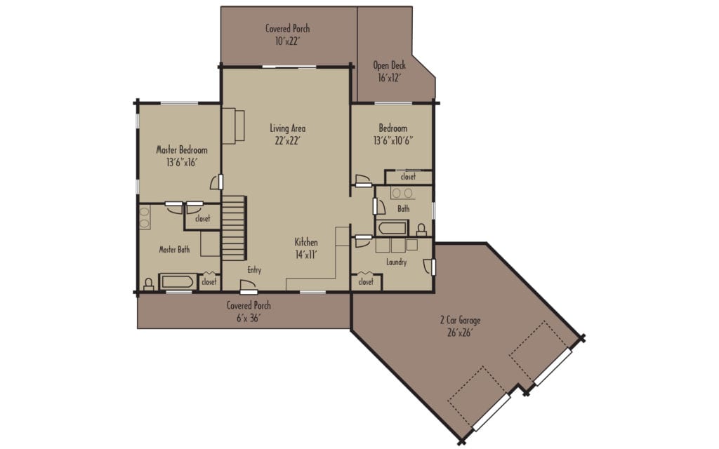 Craftsman Jackson 1stFloorH - Coventry Log Homes