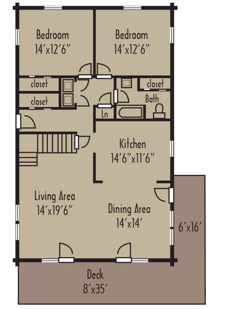 Craftsman MountainView 1stFloor Craftsman MountainView 1stFloor - Coventry Log Homes