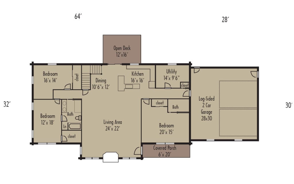 Craftsman Sunapee 1stFloorH Craftsman Sunapee 1stFloorH - Coventry Log Homes