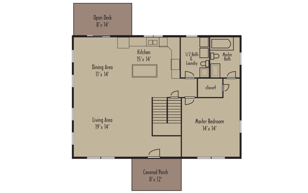 Timber Frame Cedarbrook 1stFloorH Timber Frame Cedarbrook 1stFloorH - Coventry Log Homes
