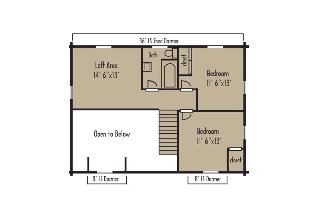 Tradesman Clearwater 2ndFloorH - Coventry Log Homes