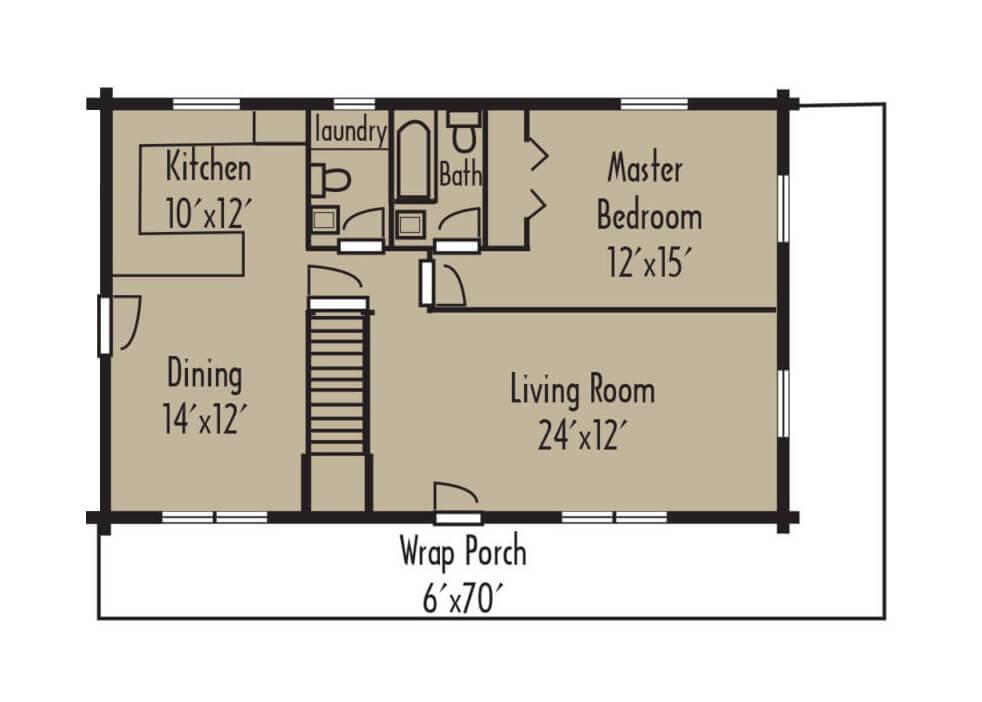 Tradesman Homestead 1stFloorH 1536x960b - Coventry Log Homes
