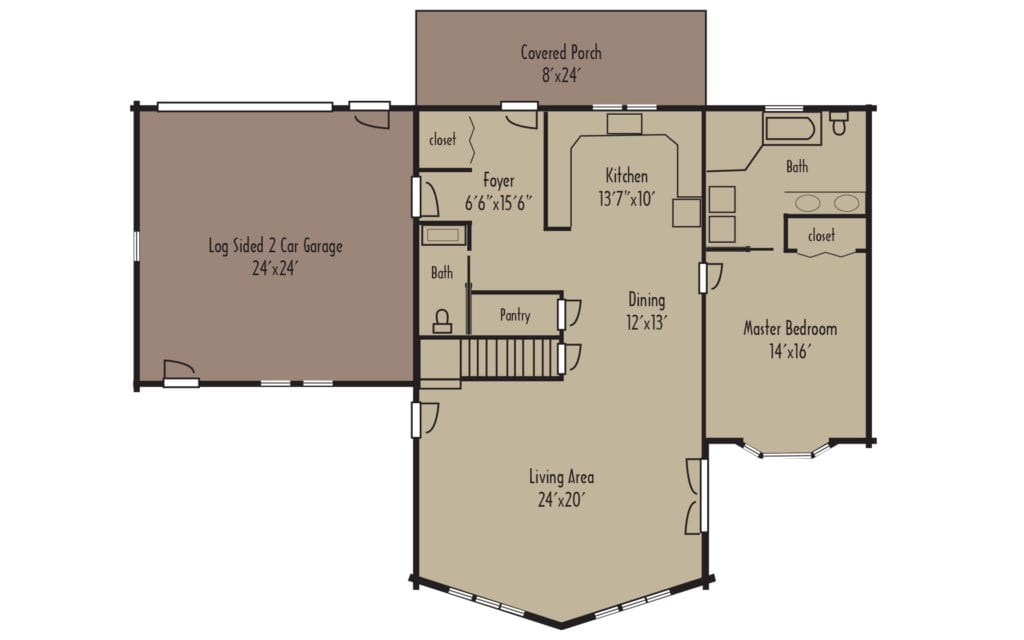 Tradesman Rivers Edge 1stFloorH Tradesman Rivers Edge 1stFloorH - Coventry Log Homes