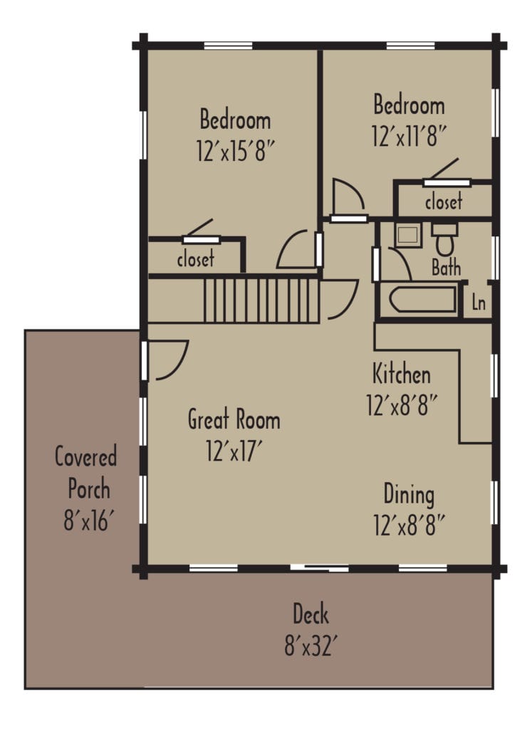 Tradesman Riverside 1stFloor Tradesman Riverside 1stFloor - Coventry Log Homes